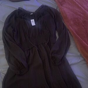 Old Navy Black Long Sleeve Dress